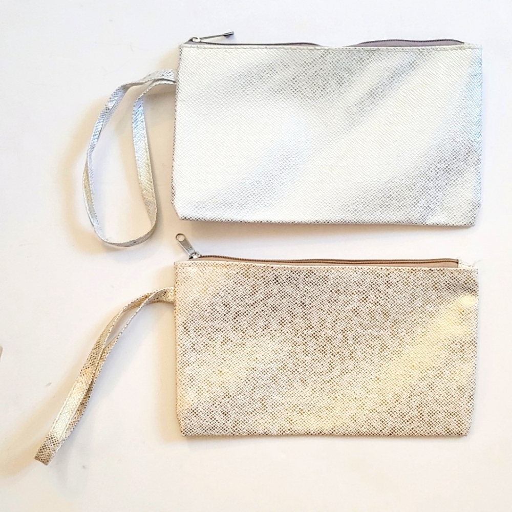 Elegant Silver + Gold Wristlet Set